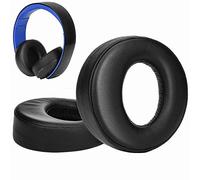 SOULWIT Earpads Cushions for Sony Gold Wireless PlayStation PS4 Headset, 2014 Version, Headphone Model CECHYA-0083, Ear Pads Replacement (Black)