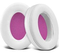 SOULWIT Earpads for ATH M50X/M40X, HyperX Cloud 2/3/Alpha, MDR-7506, Arctis 7/9/5/Nova 7/Pro Wired, G Pro X, Sennheiser HD280, Razer Kaira/Barracuda/Kraken Series, Turtle Beach Stealth - White
