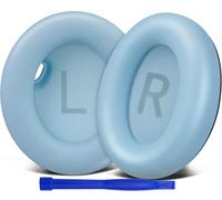 SOULWIT Earpads Replacement for Anker Soundcore Space One (S1) Headphones, Not for Space One Pro, Ear Pads Cushions with Softer Protein Leather, Noise Isolation Foam - Crystal Blue