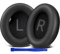 SOULWIT Earpads Replacement for Anker Soundcore Space One (S1) Headphones, Not for Space One Pro, Ear Pads Cushions with Softer Protein Leather, Noise Isolation Foam - Black