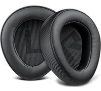 SOULWIT Earpads Replacement for ASUS ROG Delta II Wireless Gaming Headset, Ear Pads Cushions with Soft Protein Leather, High Density Foam - Black