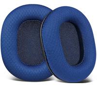SOULWIT Earpads Replacement for Audio Technica ATH M50X M50XBT M50RD M40X M30X M20X MSR7 SX1 Monitor Headphones, Ear Pads Cushions with Durable Mesh Fabric, High-Density Foam - Blue