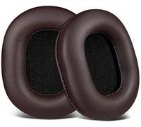 SOULWIT Earpads Replacement for Audio Technica ATH M50X M50XBT M50RD M40X M30X M20X MSR7 SX1 Monitor Headphones, Ear Pads Cushions with Softer Protein Leather, High-Density Foam - Dark Coffee