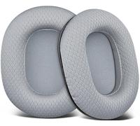 SOULWIT Earpads Replacement for Audio Technica ATH M50X M50XBT M50RD M40X M30X M20X MSR7 SX1 Monitor Headphones, Ear Pads Cushions with Durable Mesh Fabric, High-Density Foam - Grey