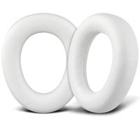 SOULWIT Earpads Replacement for Beyerdynamic AVENTHO 300 Wireless Over-Ear Headphones, Ear Pads Cushions with Soft Protein Leather and High-Density Memory Foam - White