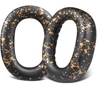 SOULWIT Earpads Replacement for Jabra Evolve2 85 UC/Evolve 2 85 MS Wireless Headset (Do Not fit Elite 85H), Ear Pads Cushions with Softer Protein Leather, Noise Isolation Foam - Black Gold