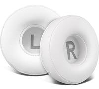 SOULWIT Earpads Replacement for JBL Tune 450BT/Tune 460BT/Tune 500BT/Tune 510BT/Tune 520BT/JR 300BT/JR 310BT/E40BT/Junior 320BT, Ear Pads Cushions with Soft Protein Leather - White