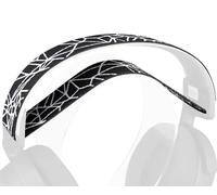 SOULWIT Flexible Fabric Replacement Headband for SteelSeries Arctis 7/7+/7X/7P/7P+/9/9X/Pro/Prime Gaming Headset, Headphones Replacement Band, Headstrap Head Cushion Pad Repair Part - White Line