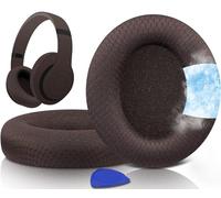 SOULWIT Full Cooling Gel Replacement Earpads for Beats Studio Pro Wireless Noise Cancelling Headphones, Ear Pads Cushions with Breathable Mesh Fabric, High-Density Foam - Deep Brown