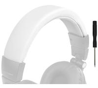 SOULWIT Headband Cover for Audio Technica ATH M50, M50X, M50XWH, M50XBT, M50XBT2, M50S/LE Headphones, Replacement Headstrap Pad Repair Part (White)