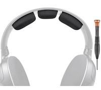 SOULWIT Headband Pad Cushion Cover for Sennheiser HDR120(HDR 120II/RS120/TR120), HDR130(HDR 130/RS130/TR130)/HDR135(HDR 135/RS135/TR135) Headphones, Replacement Headstrap Repair Part - Black