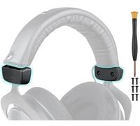 SOULWIT Headband Side Cover Slider for Beyerdynamic DT 770/DT880/DT990 Pro, DT770/DT880 Pro HT, DT790/DT797, HS200 Dyn/Rotor/Trend Headphones, End Caps Replacement Repair Kit Accessories - Black