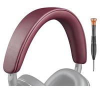 SOULWIT Lambskin Top+Bottom Headband Cover for Bowers & Wilkins PX8/PX7 s2/PX7 s2e (Do Not Fit PX7) Headphones, Replacement Headstrap Pad Repair Part - Burgundy