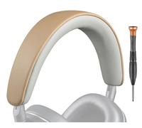 SOULWIT Lambskin Top+Bottom Headband Cover for Bowers & Wilkins PX8/PX7 s2/PX7 s2e (Do Not Fit PX7) Headphones, Replacement Headstrap Pad Repair Part - Tan