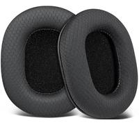 SOULWIT Mesh Earpads for ATH M50X Headphones - Black | for Audio Technica M50X/M40X/M30X/M20X/MSR7/SX1 Monitor Headphones