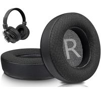 SOULWIT Mesh Fabric 80mm Earpads Replacement for House of Marley Positive Vibration 2 Wired/Wireless Headphones, Ear Pads Cushions with Noise Isolation Foam - Black