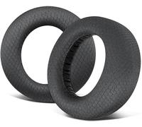 SOULWIT Mesh Fabric Earpads Cushions Replacement for Sony PlayStation 5 Pulse PS5 3D Wireless Headset, Ear Pads Cushions with Noise Isolation Foam (Black)
