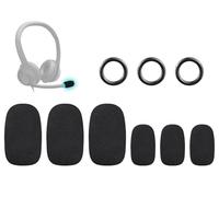 SOULWIT Microphone Cover for Logitech H390/G432/G733, G/H/G Pro/Zone Series Headphones, Protective Mic Foam Cover Pop Filter Windscreen - Black