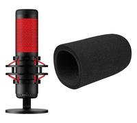 SOULWIT Pop Filter for HyperX QuadCast/QuadCast S/QuadCast 2S, Protective Mic Cover Windscreen Foam - Black 1Pcs