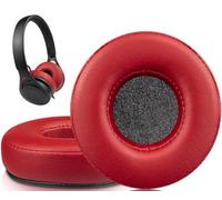 SOULWIT Professional Ear Pads Cushions Replacement for Beats EP Wired On-Ear Headphones, Ear Pads with Softer Protein Leather, High-Density Noise Isolation Foam - Red