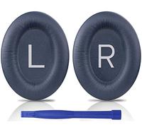 SOULWIT Professional Ear Pads Cushions Replacement for Bose QuietComfort 45 (QC45)/QuietComfort SE(QC SE) Over-Ear Headphones, Earpads with Softer Protein Leather, Noise Isolation Foam (Blue)