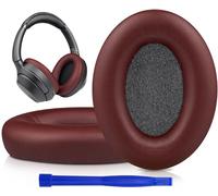 SOULWIT Professional Earpads Cushions Replacement for Sony WH-1000XM3 (WH1000XM3) Over-Ear Headphones, Ear Pads with Softer Protein Leather, Noise Isolation Memory Foam, Added Thickness (Burgundy)