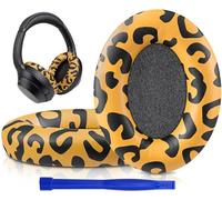 SOULWIT Professional Earpads Cushions Replacement for Sony WH-1000XM3 (WH1000XM3) Over-Ear Headphones, Ear Pads with Softer Protein Leather, Noise Isolation Memory Foam, Added Thickness(Tiger Stripes)