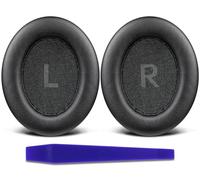 SOULWIT Professional Replacement Ear Pads for EarFun Wave Pro ANC Headphones, Earpads Cushions with Soft Protein Leather, High-Density Noise Isolation Foam - Black