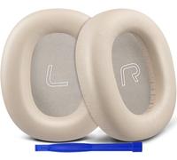 SOULWIT Professional Replacement Ear Pads for Edifier W860NB Pro, WH950NB ANC Headphones(Do Not Fit W860NB), Earpads Cushions with Soft Protein Leather, High-Density Noise Isolation Foam - Ivory