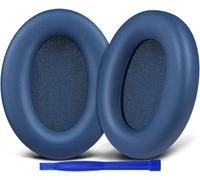 SOULWIT Professional Replacement Ear Pads for Edifier WH700NB, WH700NB Pro Wireless ANC Over-Ear Headphones, Earpads Cushions with Soft Protein Leather, High-Density Noise Isolation Foam - Navy Blue