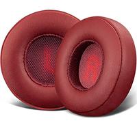 SOULWIT Professional Replacement Ear Pads for JBL E35 E45 E45BT Duet BT Bluetooth Wireless Headphones, Earpads Cushions with Softer Protein Leather, Noise Isolation Foam (Red)