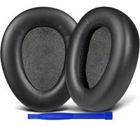 SOULWIT Professional Replacement Ear Pads for JLab JBuds Lux ANC Wireless Headphones, Earpads Cushions with Soft Protein Leather, High-Density Noise Isolation Foam - Black