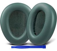 SOULWIT Professional Replacement Ear Pads for JLab JBuds Lux ANC Wireless Headphones, Earpads Cushions with Soft Protein Leather, High-Density Noise Isolation Foam - Dark Green