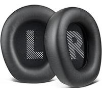 SOULWIT Professional Replacement Earpads Cushions for JBL Quantum 100/100X/100P/100M2 (Q100/Q100X/Q100P/Q100M2), Quantum 350 (Q350) Headphones, Ear Pads with Softer Protein Leather - Black