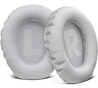 SOULWIT Professional Replacement Earpads Cushions for JBL Quantum 100/100X/100P/100M2 (Q100/Q100X/Q100P/Q100M2), Quantum 350 (Q350) Headphones, Ear Pads with Softer Protein Leather - Grey