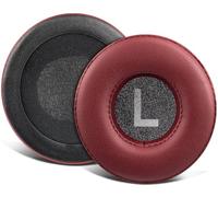 SOULWIT Protein Leather Earpads Replacement for Sennheiser HD25/HD25 Light(Lite)/HD25 Plus/HD25 Special Edition/HMD25/HME25/HMEC25/HD250BT Headphones, Ear Pads Cushions with High-Density Foam-Burgundy