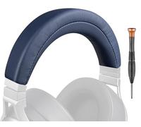 SOULWIT Protein Leather Headband Cover for Corsair Virtuoso RGB Wireless XT SE Gaming Headphones, Replacement Headstrap Pad Repair Part - Navy Blue
