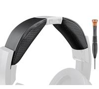 SOULWIT Protein Leather Headband Cover for Sony MDR-RF985R/RF865R/RF6500 Headphones, Replacement Headstrap Pad Repair Part - Black