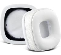 SOULWIT Replacement Ear Pads Cushions for Marshall Major I/II/III/IV Wireless/Wired Headphones, for Marshall Major 1/2/3/4 Headset, Earpads with Soft Protein Leather - White