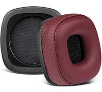 SOULWIT Replacement Ear Pads Cushions for Marshall Major I/II/III/IV Wireless/Wired Headphones, for Marshall Major 1/2/3/4 Headset, Earpads with Soft Protein Leather - Burgundy