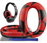 SOULWIT Replacement Earpads Cushions for Sony WH-1000XM2 (WH1000XM2) & MDR-1000X (MDR1000X) Headphones, Ear Pads with Noise Isolation Foam, Added Thickness (Red Storm)