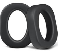 SOULWIT Replacement Earpads for Alesis DRP100 Audio-Isolation Headphone, Ear Pads Cushions with TPU Protein Leather and High-Density Foam - Black