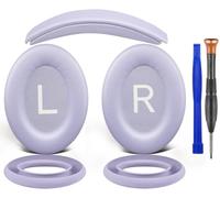 SOULWIT Replacement Kit for Bose QuietComfort 45 (QC45)/Quiet Comfort 35 (QC35, QC35II)/QC SE/QC Wireless Headphones, Ear Pads Cushions + Headband + Silicone Earpads Cover Protector - Chilled Lilac