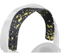 SOULWIT Replacement Silicone Headband Kit for Audeze Maxwell Headphones, Head Band Top Straps Cover Repair Part, Headstraps Easy DIY Installation - Black Gold