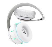 SOULWIT Silicone Earpads Cover for Beats Studio 2/3/Pro Wired/Wireless Over-Ear Headphones, Protective, Sweatproof, Washable, Durable Ear Pads Cushion Protector - Matte White