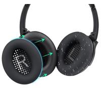 SOULWIT Silicone Earpads Cover for Bose QuietComfort QC35/QC25/QC15/QC2/NC700/QC45/QC Ultra SE SC/New QC/AE2/SoundLink/SoundTrue Headphones, Sweat-Proof Ear Pads Cushion Protector - Black