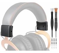 SOULWIT Upgraded Headband Side Cover Sliders for HyperX Cloud 1/2/Pro/Core/2 Core/Alpha/Alpha S/Alpha Pro/CloudX Headsets, Rectangular End Caps Replacement Repair Kit Accessories - Black