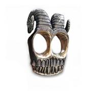 Soumiey Handmade Ram Horn Skull Knuckles, Metal Skull Knuckles with Ram Horns, Vintage Ram Horn Punk Finger Skeleton Ring, Accessory for Motorcycle Party and Goth Culture Enthusiasts, Metallic copper,