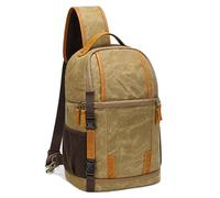 SOUNAY Camera Sling Bag Shockproof Design, Camera Backpack Adjustable Shoulder Strap with Removable Divider, Waterproof Backpack for DSLR Lenses and Accessories