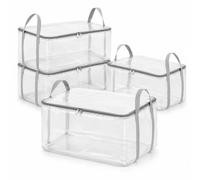 SOUNAY Transparent Storage Bag with Zip, 4 x 53 L